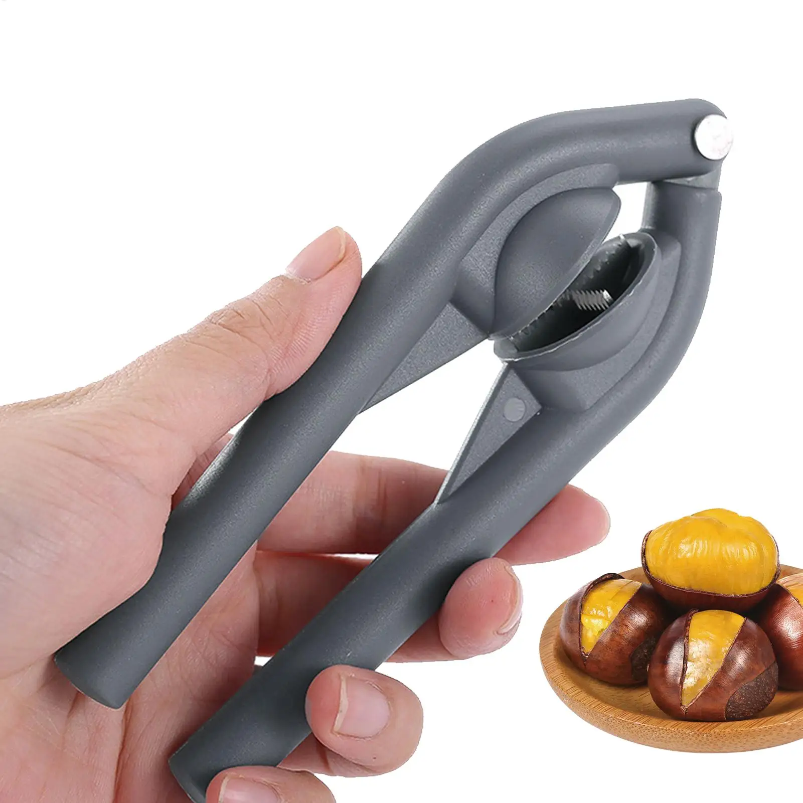 Offener Clip für Kastanien, Küchenhelfer, Mehrzweck-Nussknacker, Öffner, Werkzeug, Nüsse, Walnussschnitt, Schälmaschine, manueller Kastanien-Schälschneider Image