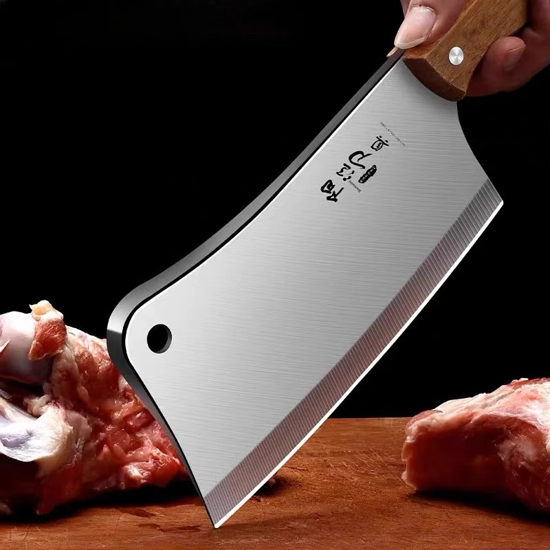 Knochenhackmesser, Küchenmesser für den Haushalt, Knochenhackmesser, verdicktes Spezialmesser zum Hacken von Hühnern, Enten und Gänsen Image