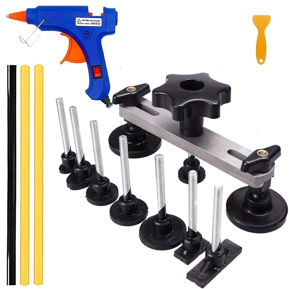 Profession elles Autore parat ur werkzeug Aluminium legierung Auto lacklose Delle Abzieher Brücke Reparatur Handwerkzeuge Kit für Auto Hagel Schaden Fix Set Image