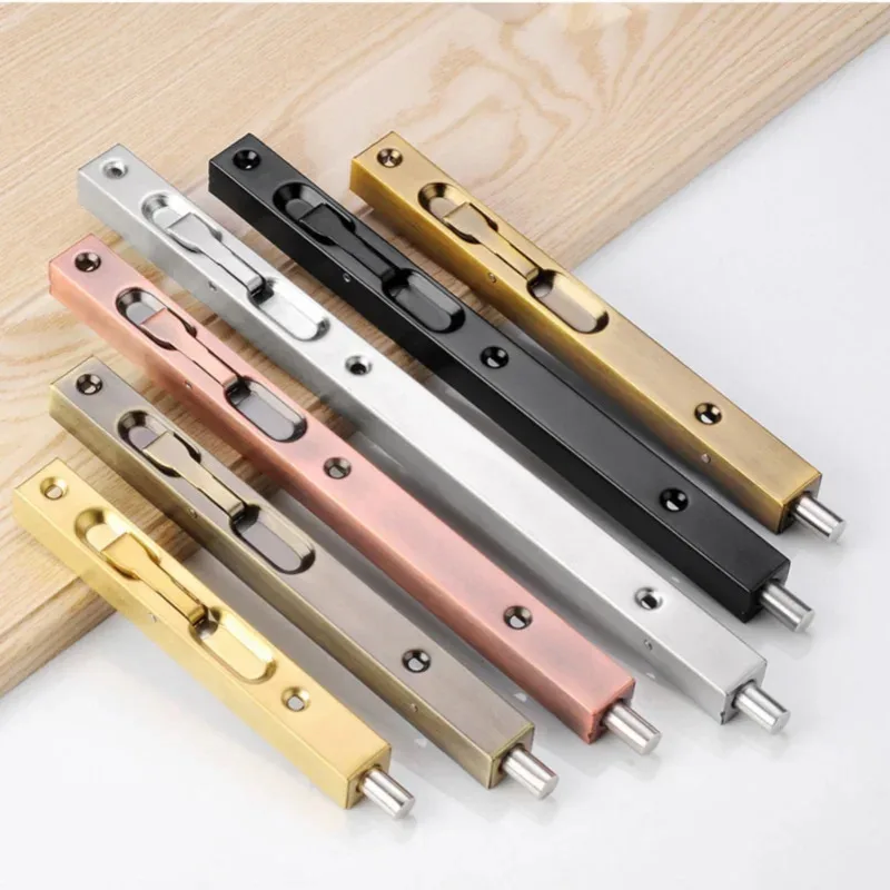 Edelstahl-Einsteckriegel mit Versteckter Verriegelung und Ausziehfunktion für Holztüren - Maximaler Schutz Image