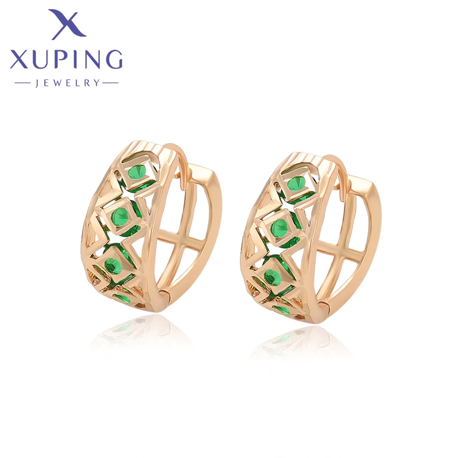 Xuping Schmuck Einfache Förderung Ohrring Geformt Gold Farbe Überzogene Ohrringe für Frauen Mädchen Party Geschenk X000870019 Image