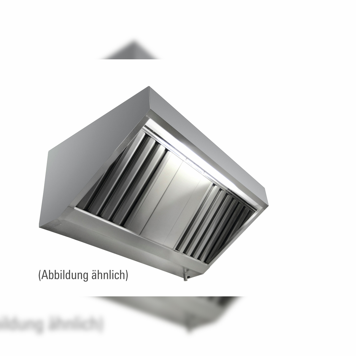 Wandhaube in Schrägform mit Ventilator und Regler, 1600 x 900 x 450 mm, Typ A Image