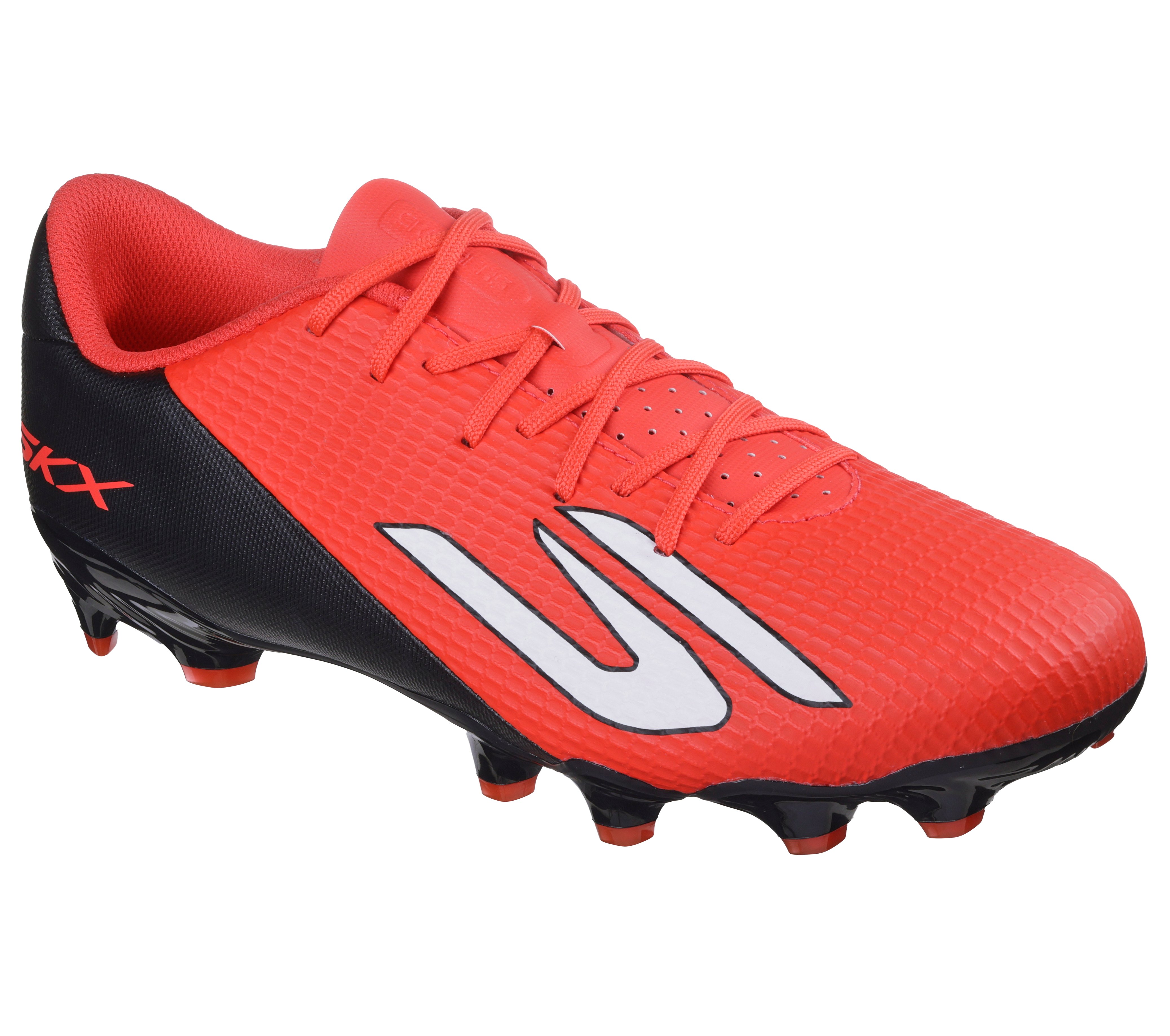 Fußballschuh SKECHERS "GOLD FG, Go Soccer Mens, Skechers Skx_2 Academy Fg", Herren, Gr. 44, rdbk rot schwarz, Schuhe Fußballschuh, Sportschuh, Naturrasenschuh mit Stollen