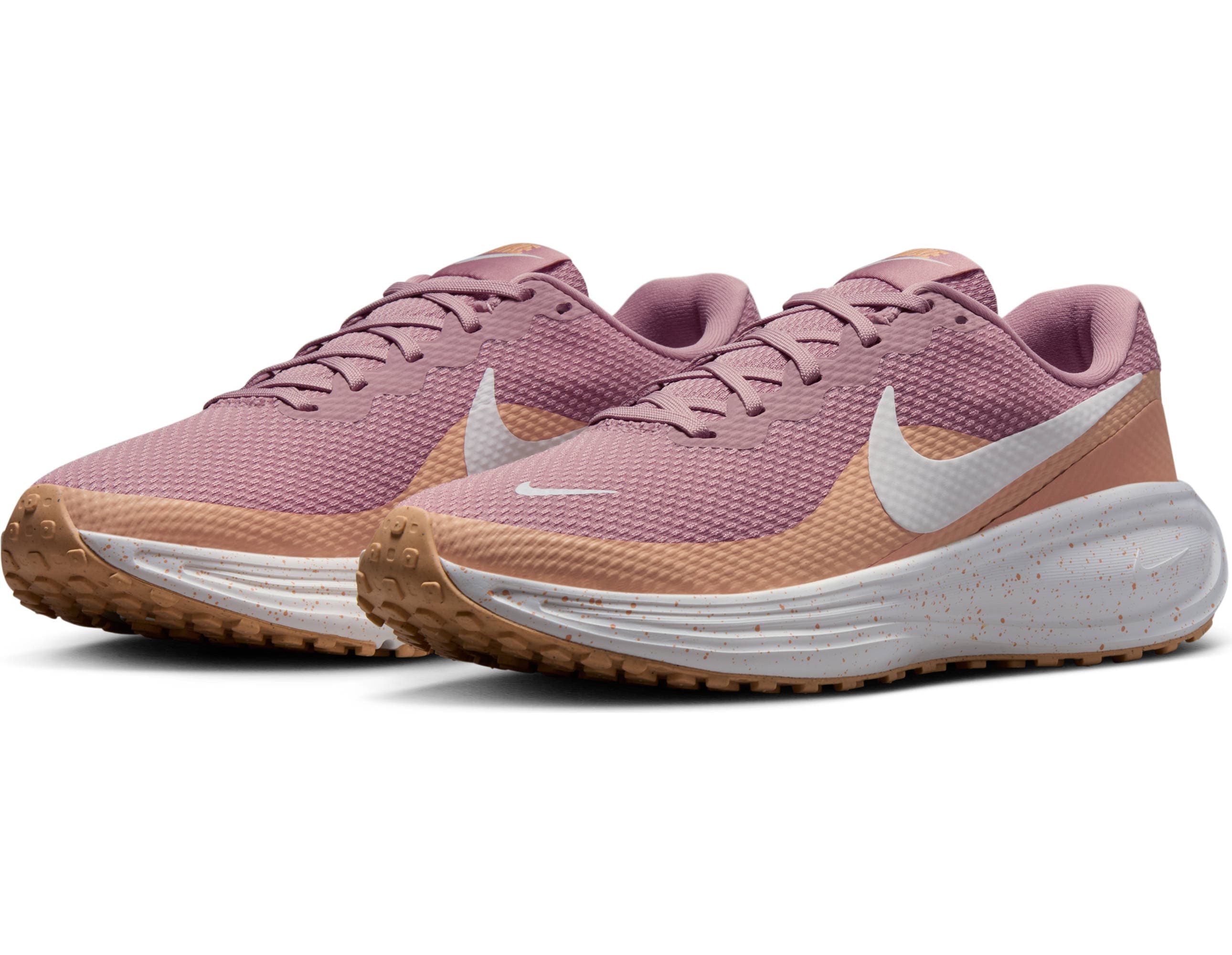 Laufschuh NIKE "W NIKE REVOLUTION 8", Damen, Gr. 38, particle pink, orange chalk, pearl weiß, Synthetik, Textil, Schuhe Laufschuh