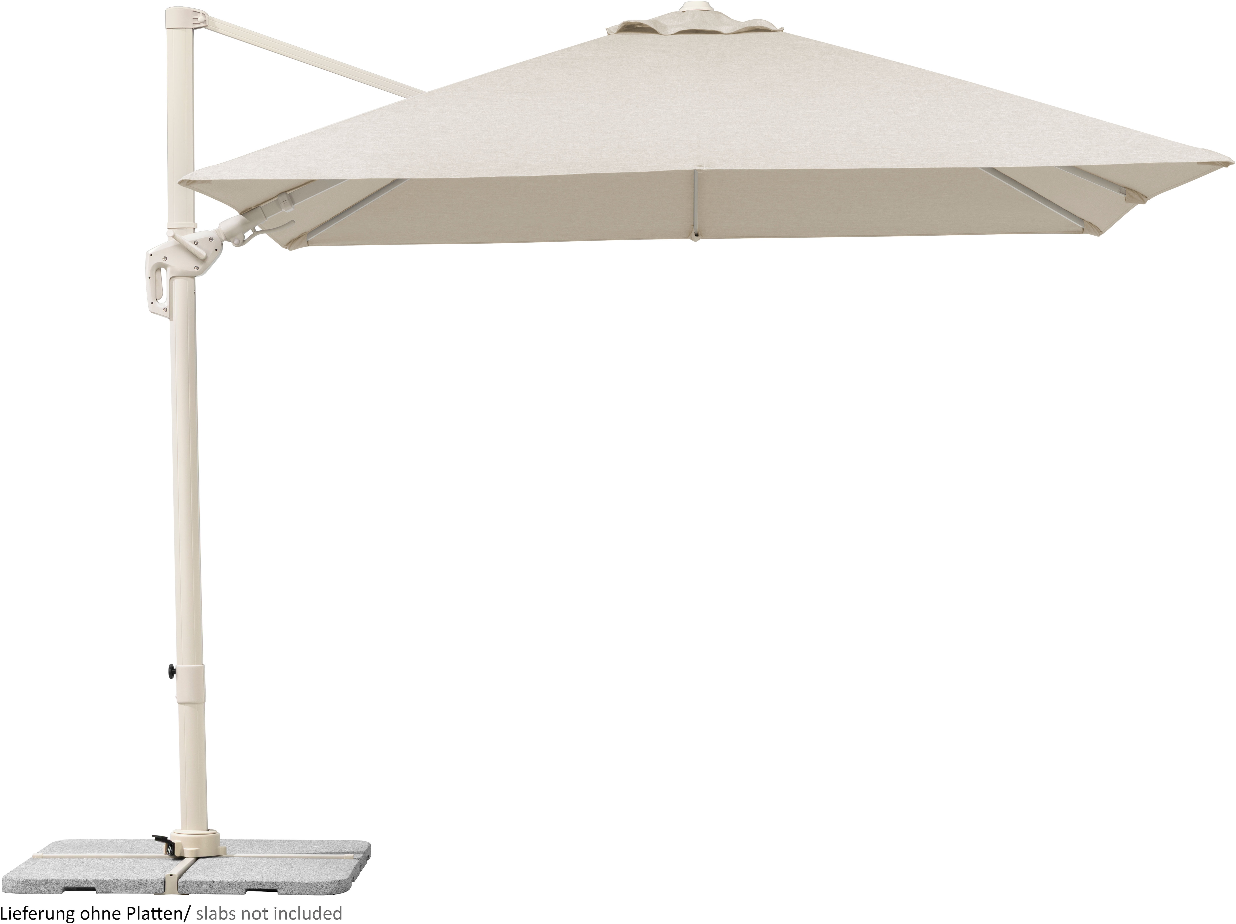 Ampelschirm SCHNEIDER SCHIRME "Rhodos Twist Comfy", natur, Obermaterial: 100% Polyester, Standschirme, 300 x 300 cm Image