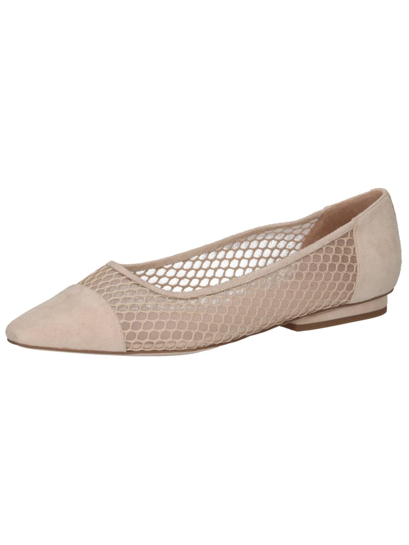 Ballerina PETER KAISER "Peter Kaiser Ballerinas Leder/Textil", Damen, Gr. 38,5, sand, Leder, Textil, Schuhe Ballerina