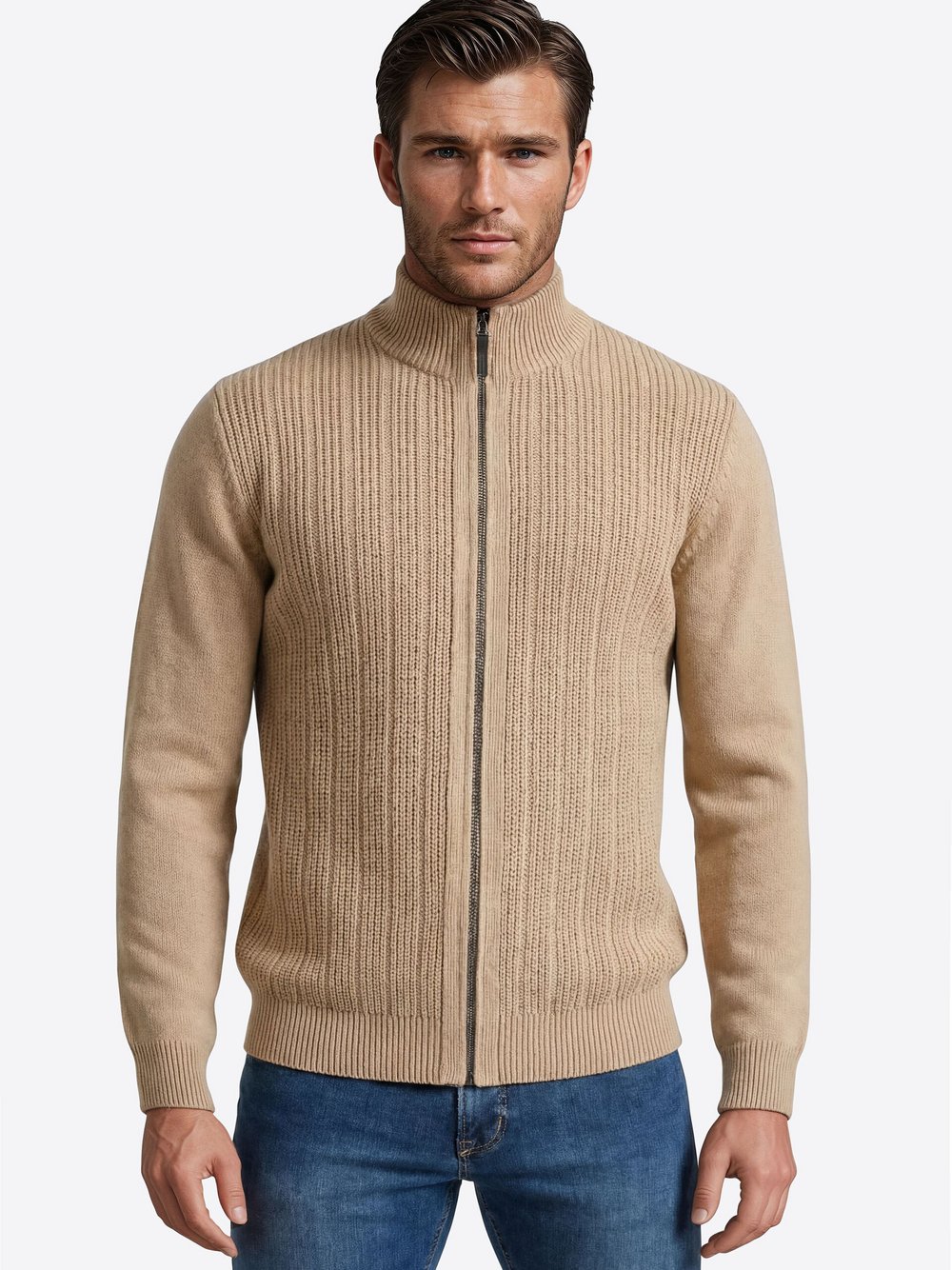 Pierre Cardin Strickjacke Herren camel, M Image