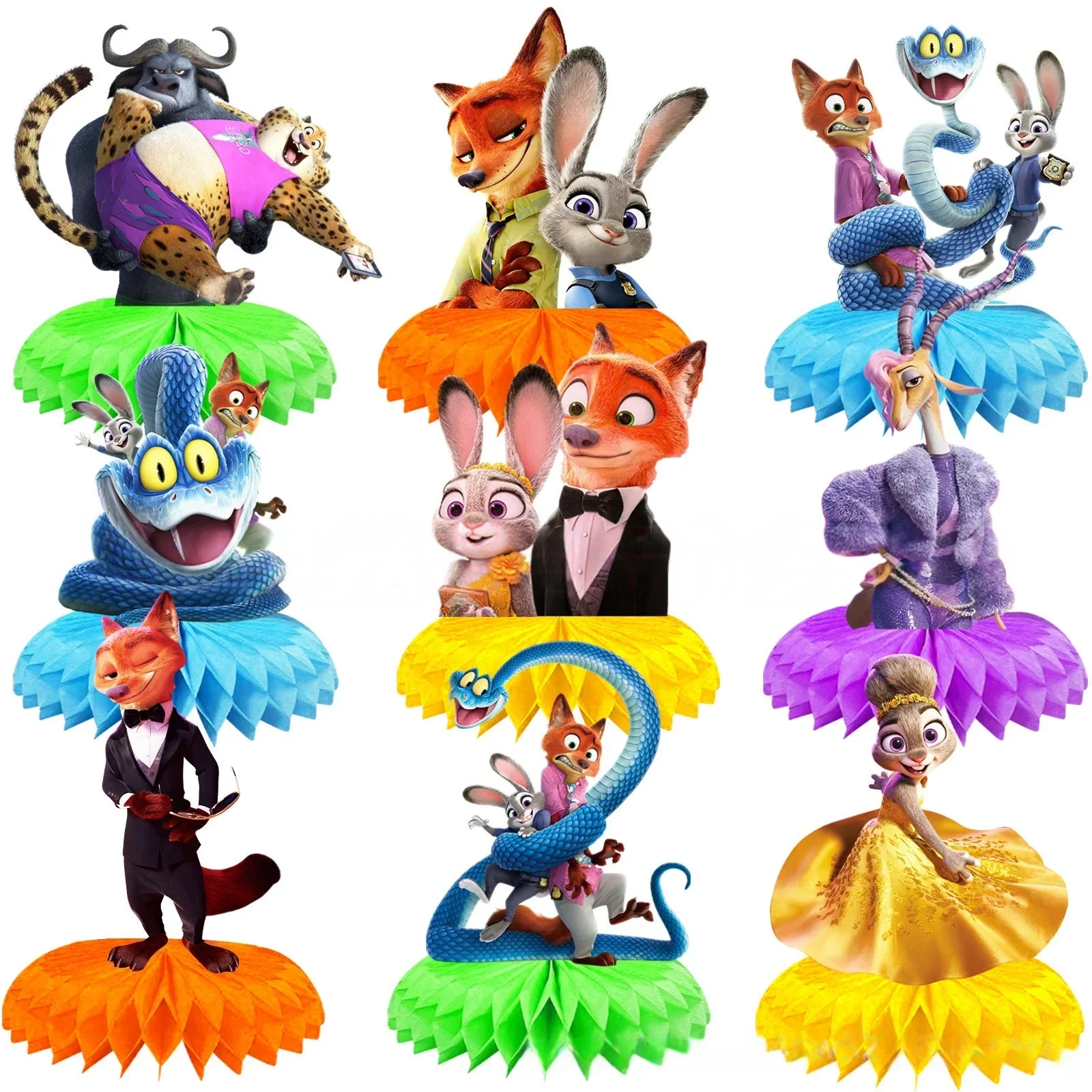 Décorations de fête sur le thème de Zootopie Disney, Judith Nick, décorations en nid d