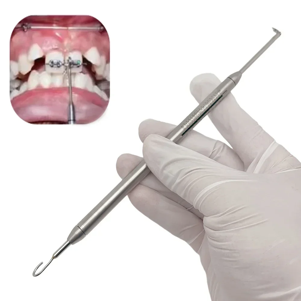 Dental Elastische Festigkeit Messgerät Kieferorthopädische Dynamometer Stress Spannung Meter Elastische Bands Nehmen Hosenträger Werkzeug Image