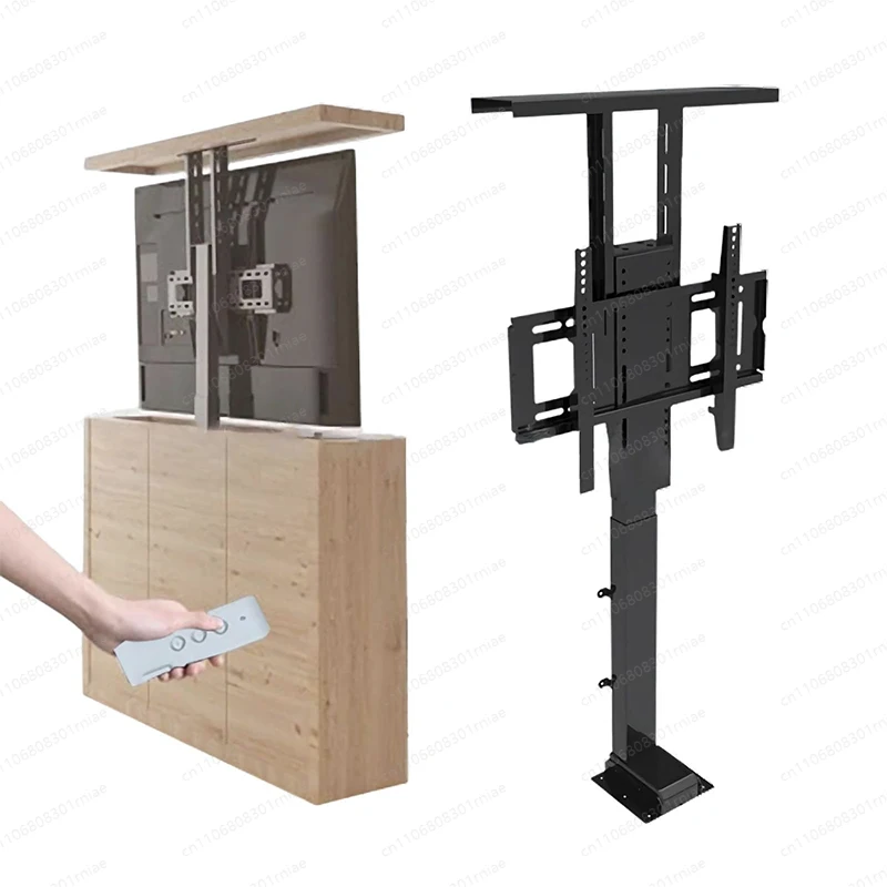 Elektrischer TV-Ständer für 32-80 Zoll Bildschirme. Beweglicher Lift-LCD-TV-Ständer. Versteckter elektrischer Hubständer. Kaltgewalzter Stahl Image