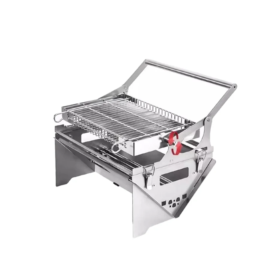 Neuer 360° Drehgrill, Hochleistungs-Edelstahl-BBQ-Grill für Garten und Terrasse, Innen- und Außenbereich Image