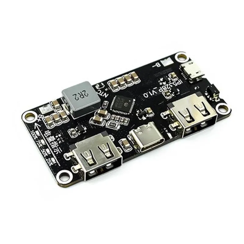 Ip5328p dual usb 3,7 batterie ladegerät schatz tpye-c 2,0 v bis 5v 9v 12v step up schnelle schnell ladegerät platine qc3.0 qc 3,0 Image