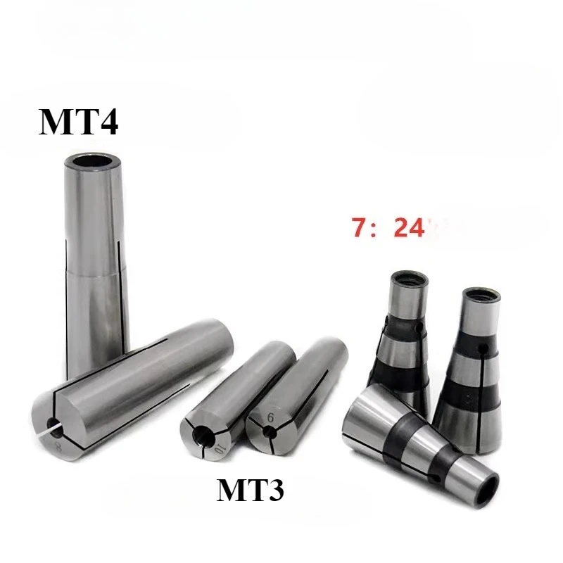 Morse-Spannzangenfutter MT2 MT3 MT4 Gewinde M10 M12 M16 Gewindekegel Präzisions-Federspannzange 3 mm-20 mm für CNC-Maschinenfräsen Image