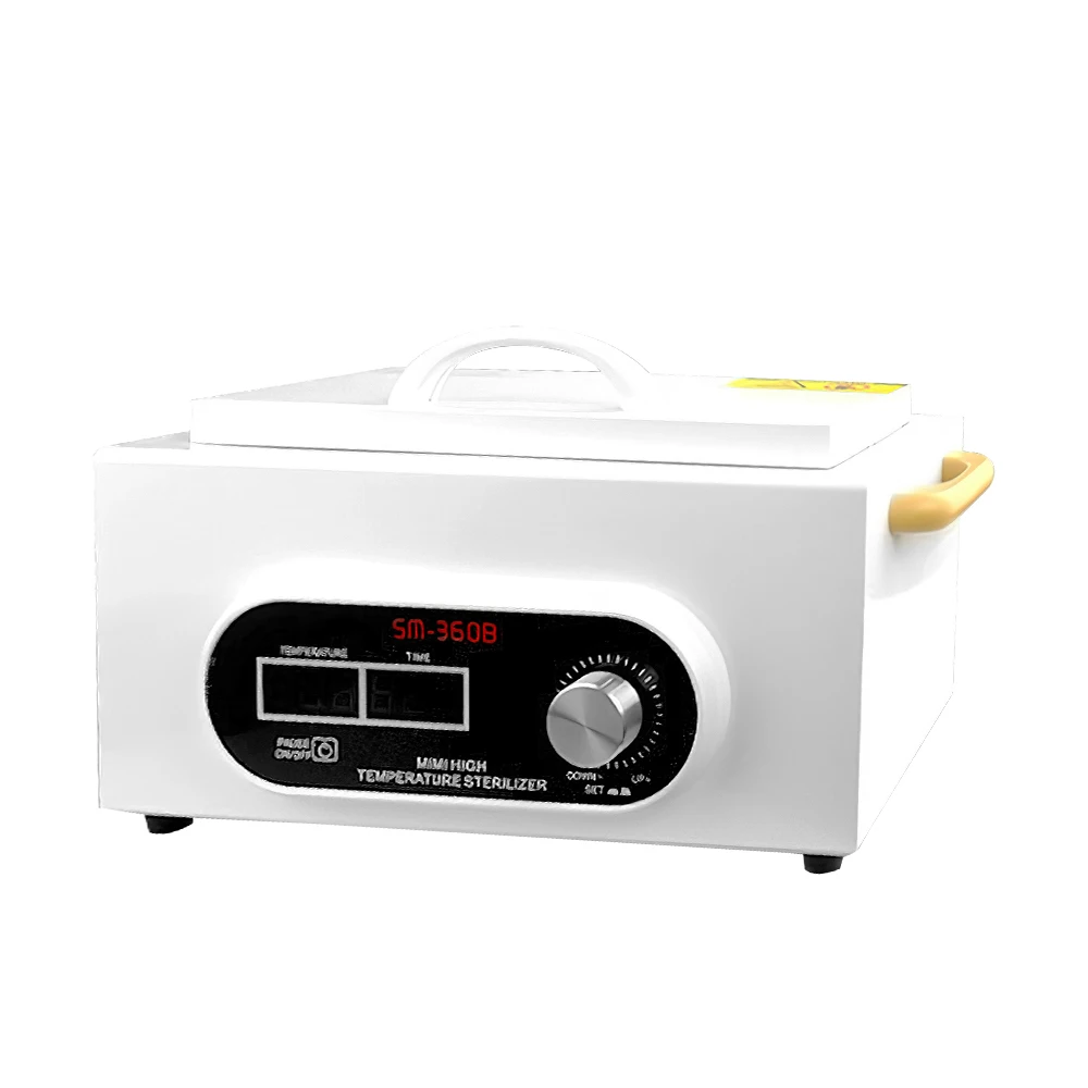 Sterilisierungsschrank für Schönheitsgeräte, 200 ° C-Heizgerät zur Desinfektion mit digitalem Timer, für Nagelscheren & Pinzetten # 20 Image