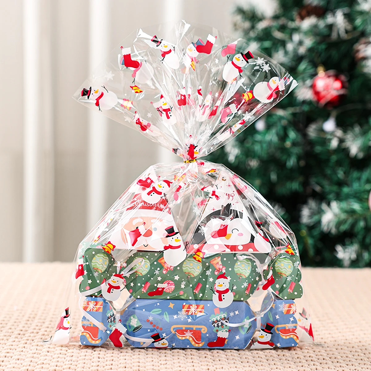 10/30 stücke Weihnachten Nette Geschenk Taschen Weihnachten Party Dekoration 2025 Weihnachten Santa Claus Süßigkeiten Taschen Navidad Natal Neue Jahr geschenk 2026 Image