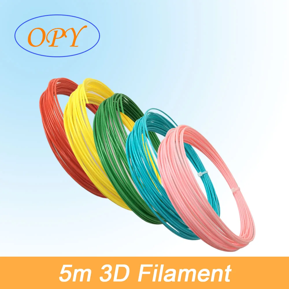 Filament 3D Stift PLA 1,75 Mm Refill Kunststoff Seide 5 meter Marmor glänzende Holz Gold Silber Kupfer Gelb Blau Rosa drucker Material Image