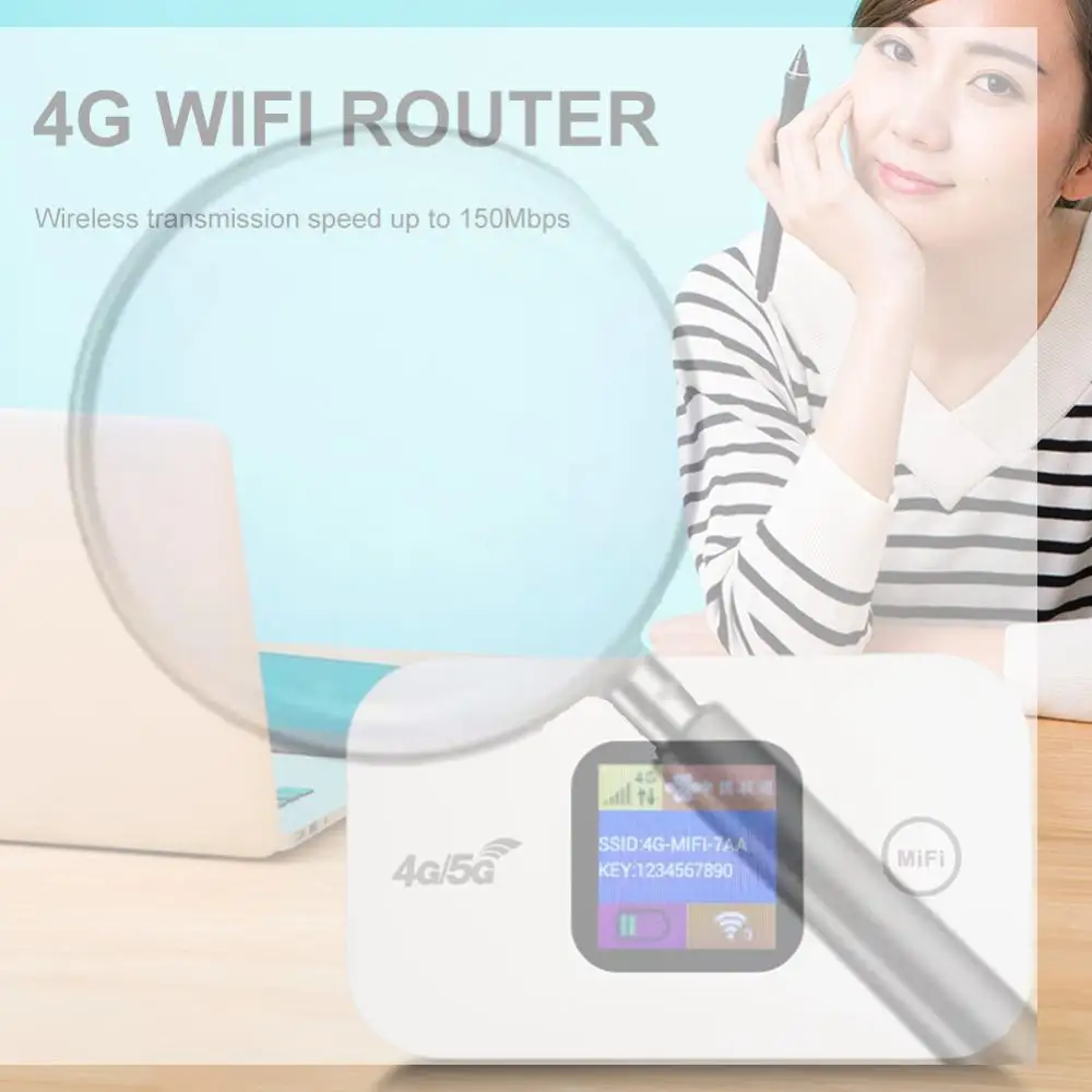 4G/5G LTE WLAN-Router 150Mbps Farbiges LED-Display Mobiler WLAN-Router MiFi Modem Mobiler WLAN-Hotspot mit SIM-Kartensteckplatz Image