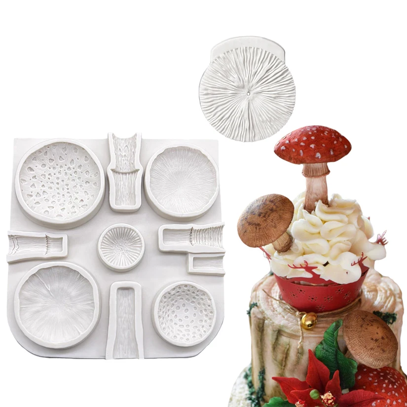 Pilz Silikon Kuchen Backform Sugarcraft Schokolade Cupcake Backform Harz Fondant Kuchen Dekorieren Werkzeuge Image