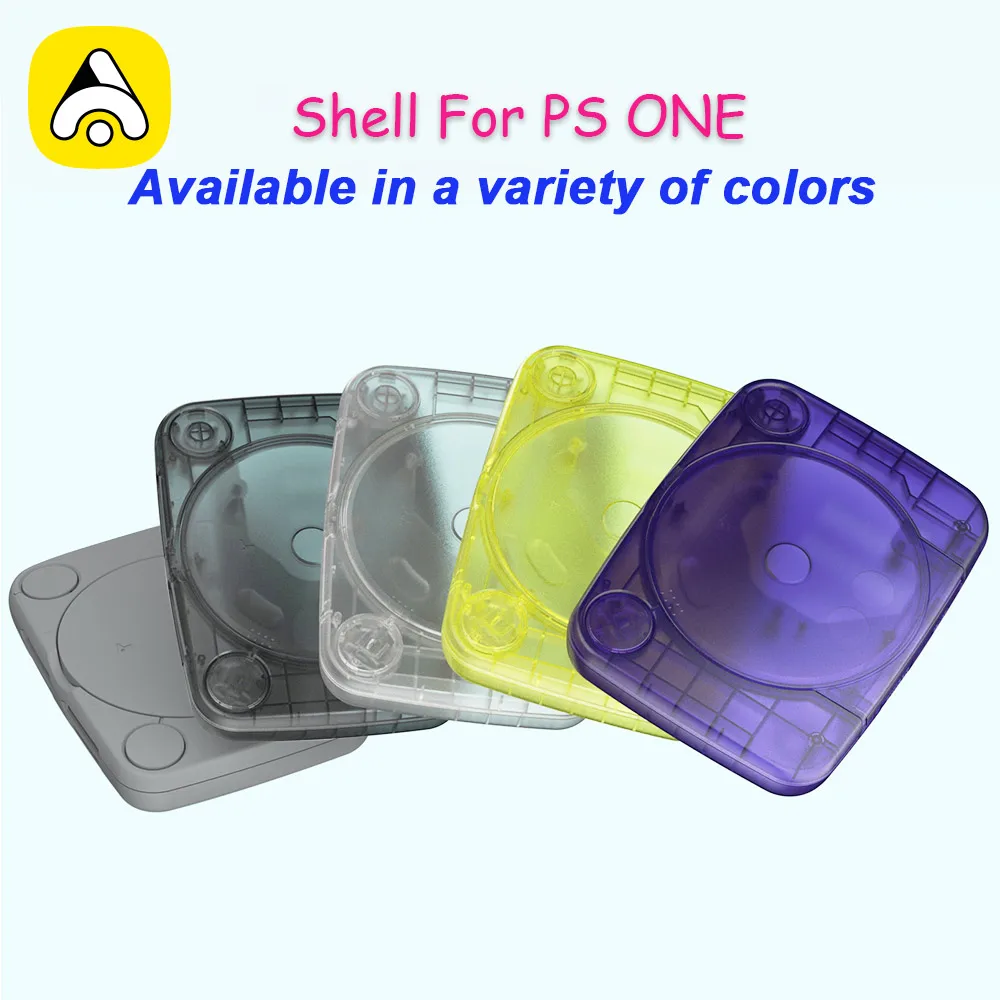 Apexneer Ersatzgehäuse für Spielekonsole, transparentes Gehäuse für PlayStation PS One Konsole Image