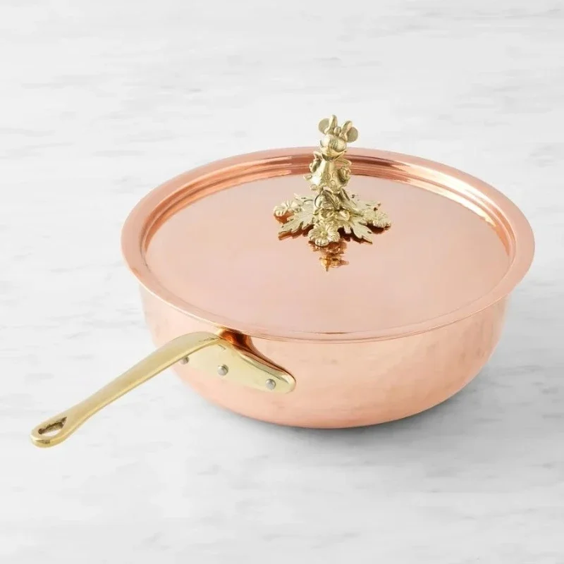 Kupfer-Speisewärmer, Metall-Kasserolle, Küchenutensilien, Zubehör, Induktionsherd, Hotel-Suppentopf Image