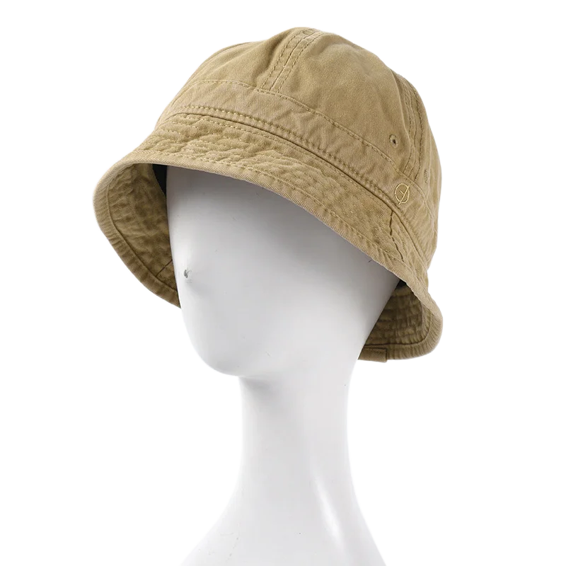 Gewaschene Baumwolle Eimer Hüte packbare Sommer Outdoor Cap Reise Strand Sonnenhut einfarbig für Mädchen Frauen Image