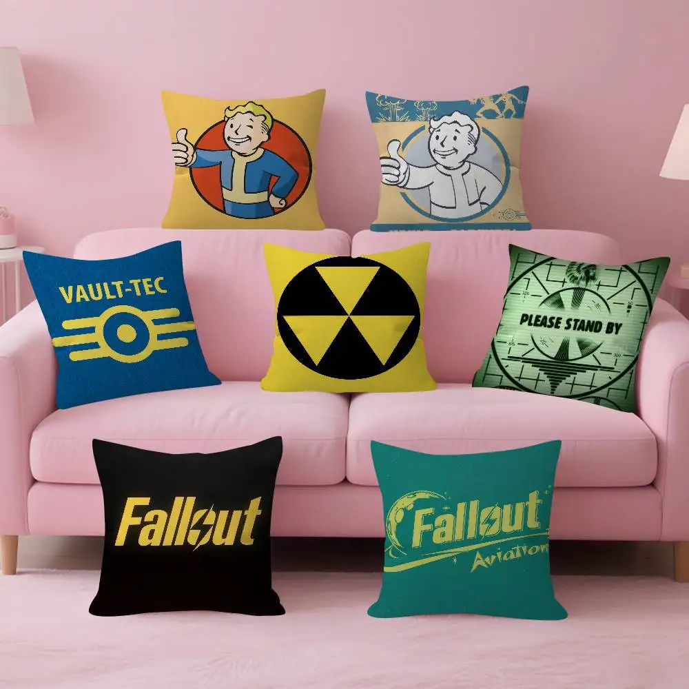 Kissen, Geschenk, Heimbüro, Dekoration, Schlafzimmer, Sofa, Auto, Kissenbezug, 45 x 45 cm, Game F-Fallouts, cooler Junge Image