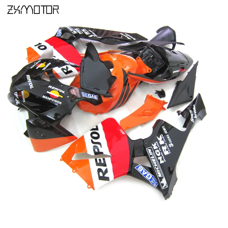 Neue Einspritz-Motorradverkleidungssätze für Honda CBR600RR F5 2005 2006, orange-schwarzes Verkleidungsset CBR 600RR F5 05 06 40 Image