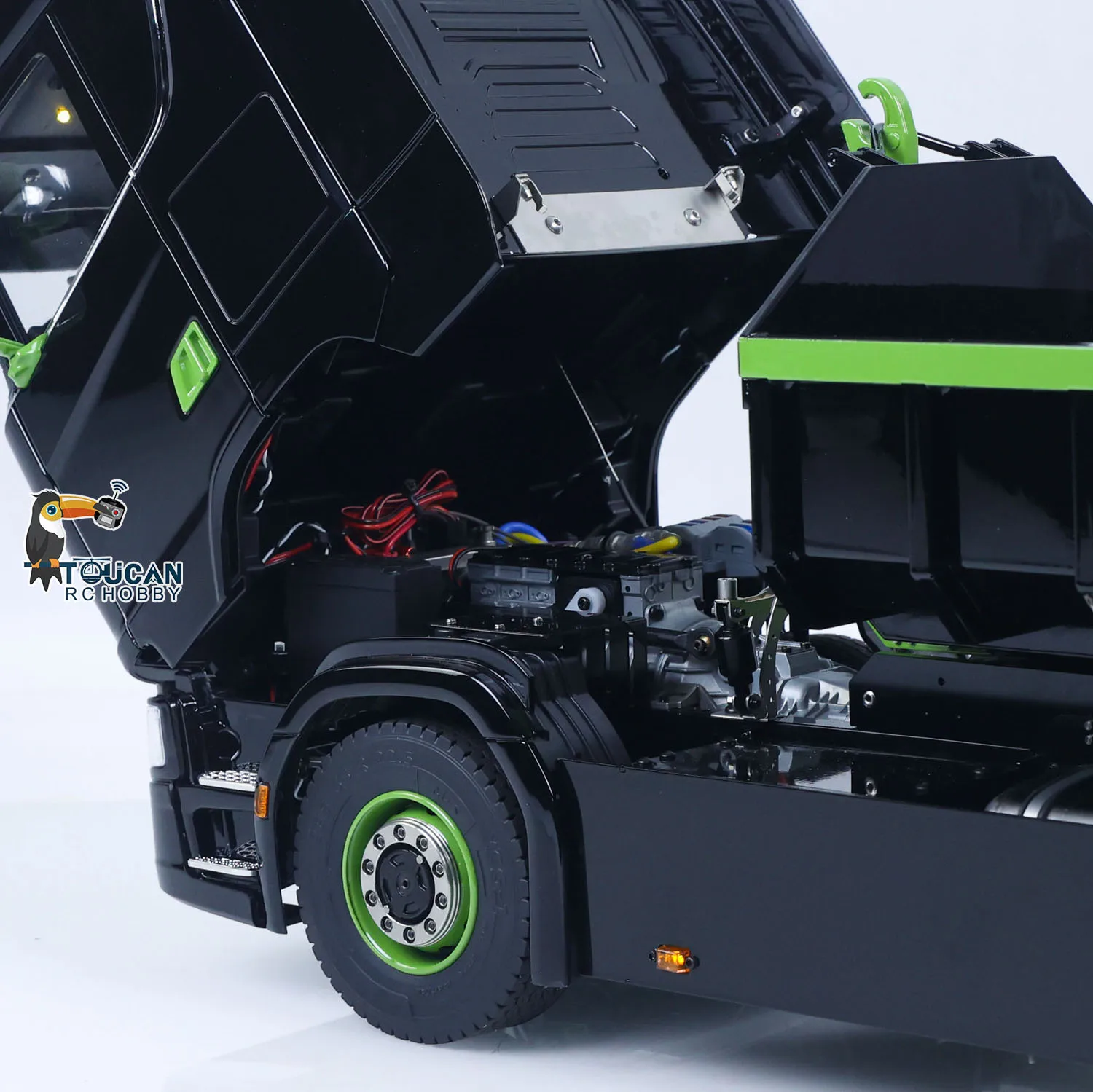 1/14 6x6 770s Metall hydraulische RC Dumper Auto Roll On Off Full Dump Truck Finish 3 Geschwindigkeit Getriebe Hinterachse Hebe Sound Spielzeug