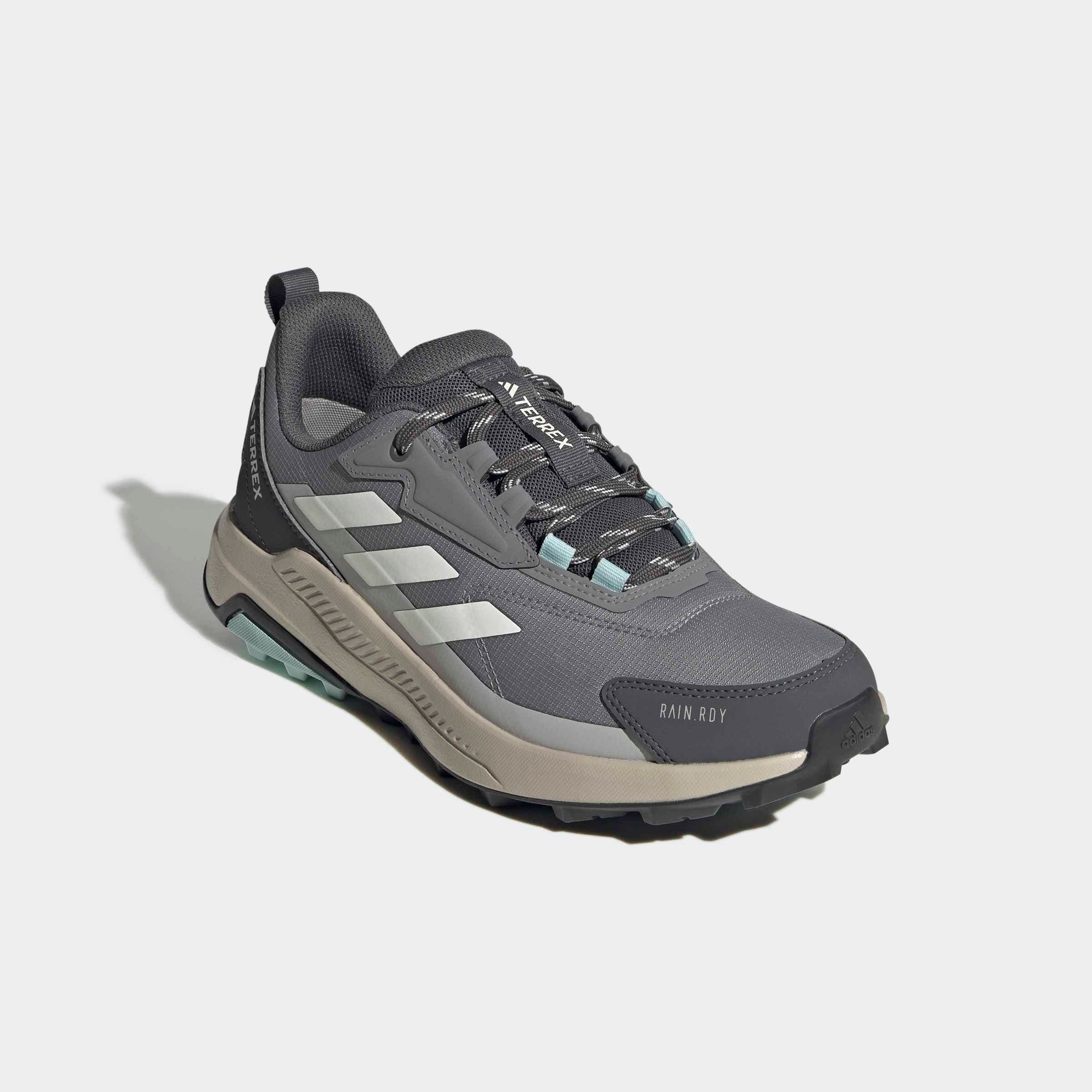 Wanderschuh ADIDAS TERREX "TERREX ANYLANDER RAIN.RDY", Damen, Gr. 43, grau three, sanftes weiß, grau two, Schuhe Wanderschuh, wasserdicht