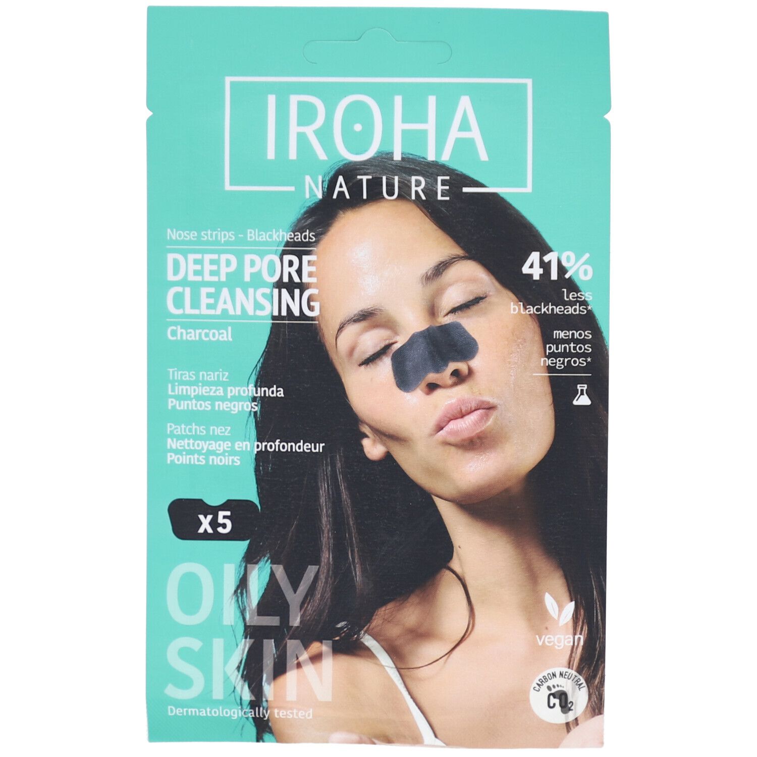 Iroha Nature Detox Nose Strips Rimuove i punti neri 5 unità St
