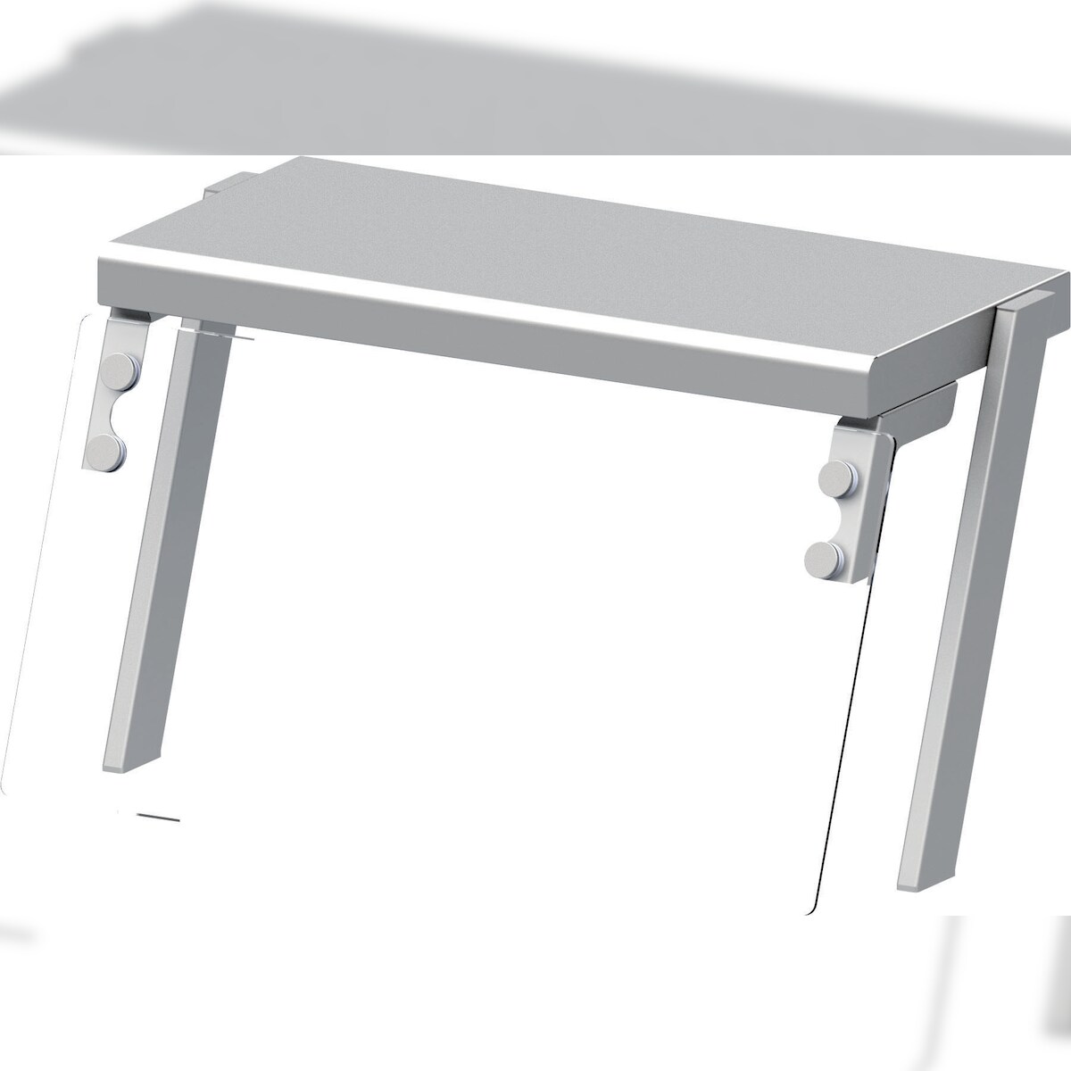 Stalgast Aufsatzbord mit Glas-Hustenschutz und Beleuchtung 968x450x450 mm für Speisenausgabesysteme Image
