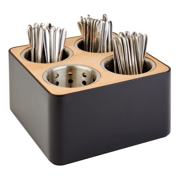APS Besteckbehälter schwarz, 27x15x27 cm Image