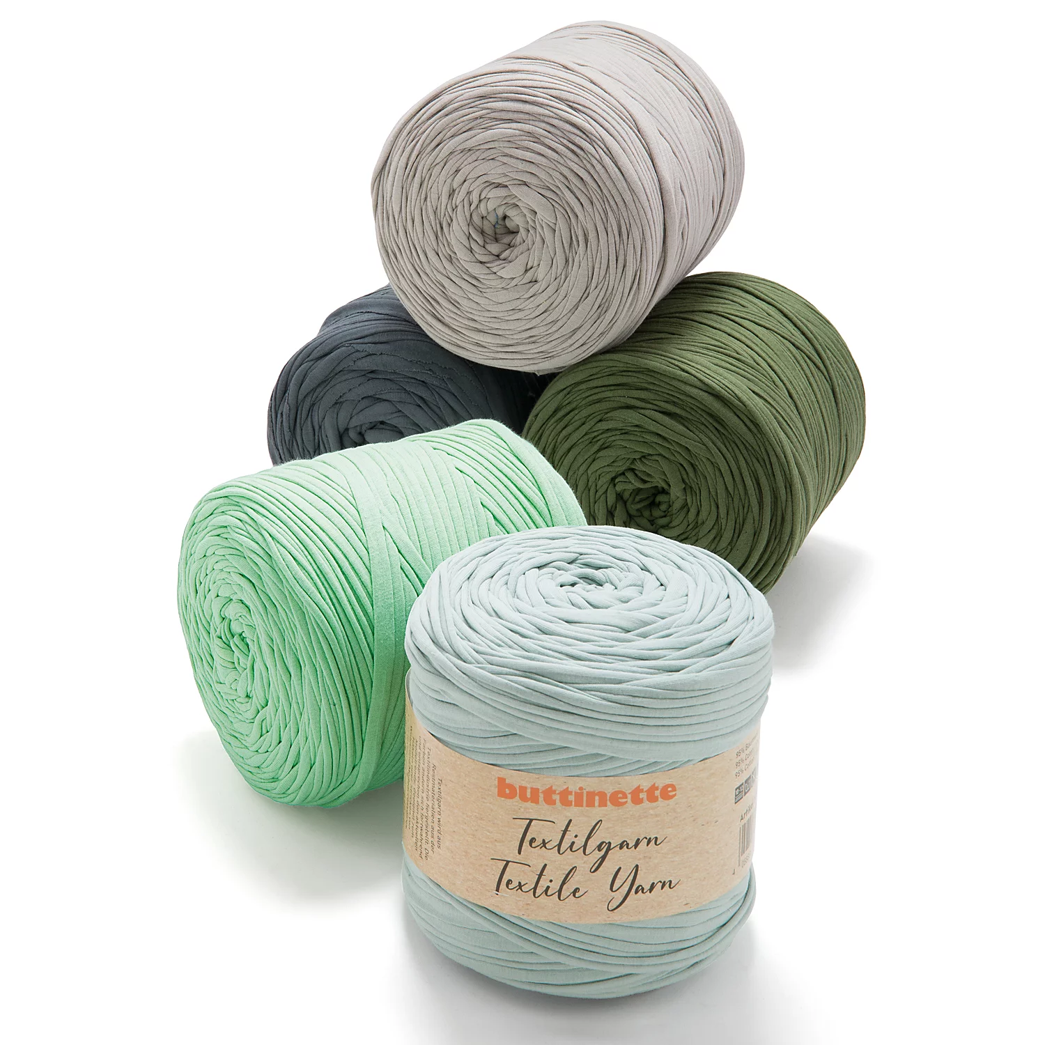 buttinette Textilgarn, grün, 750 g