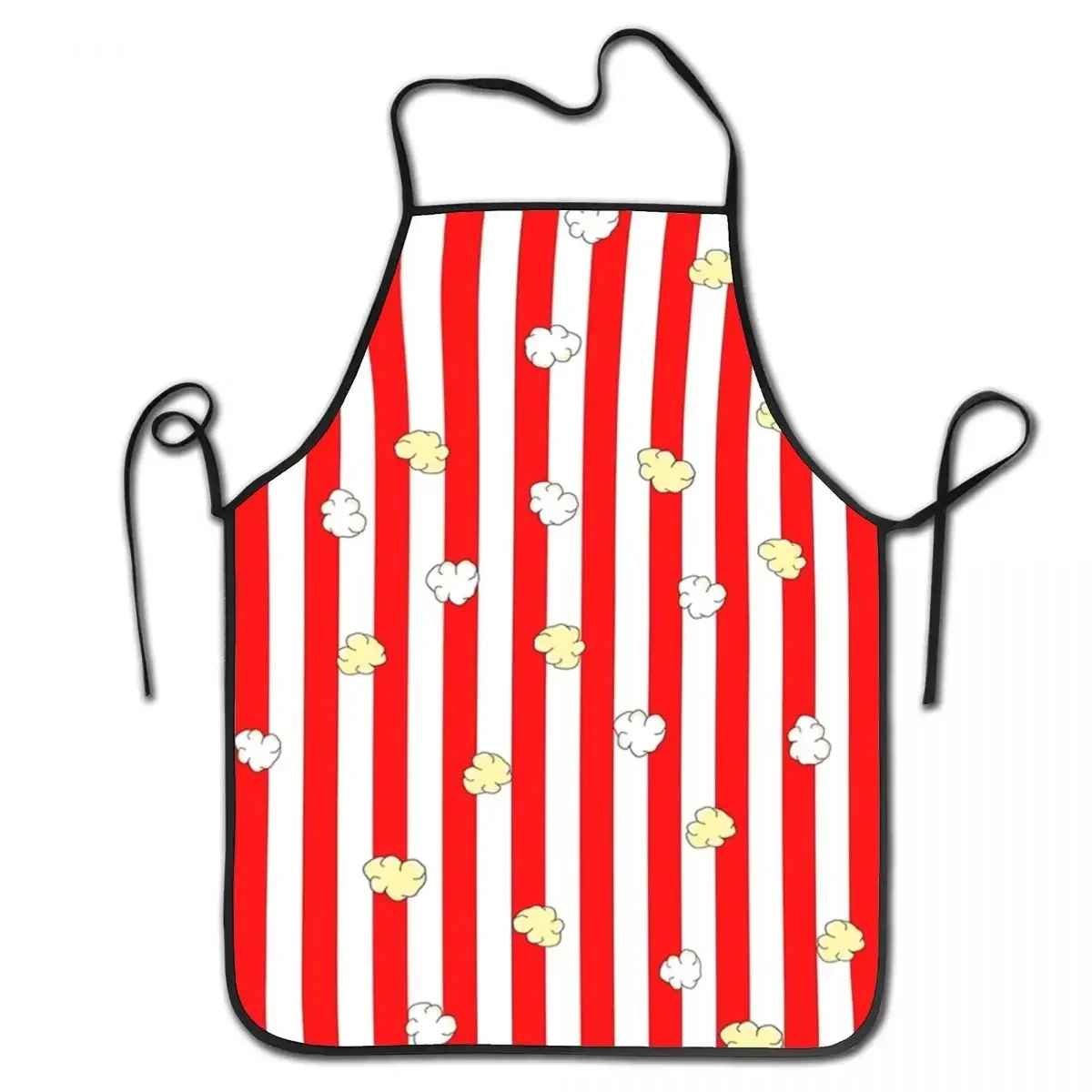Bavoir personnalisé rayé rouge et blanc avec tablier à pop-corn hommes femmes unisexe adulte Chef Cuisine Tablier Cuisine Cuisine cuisson