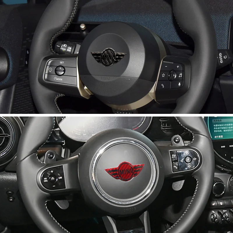 Autocollant logo central de volant de voiture pour Mini Cooper Cooper Works John R50 R52 R53 R55 R56 F54 F55 F56 F60, décoration intérieure