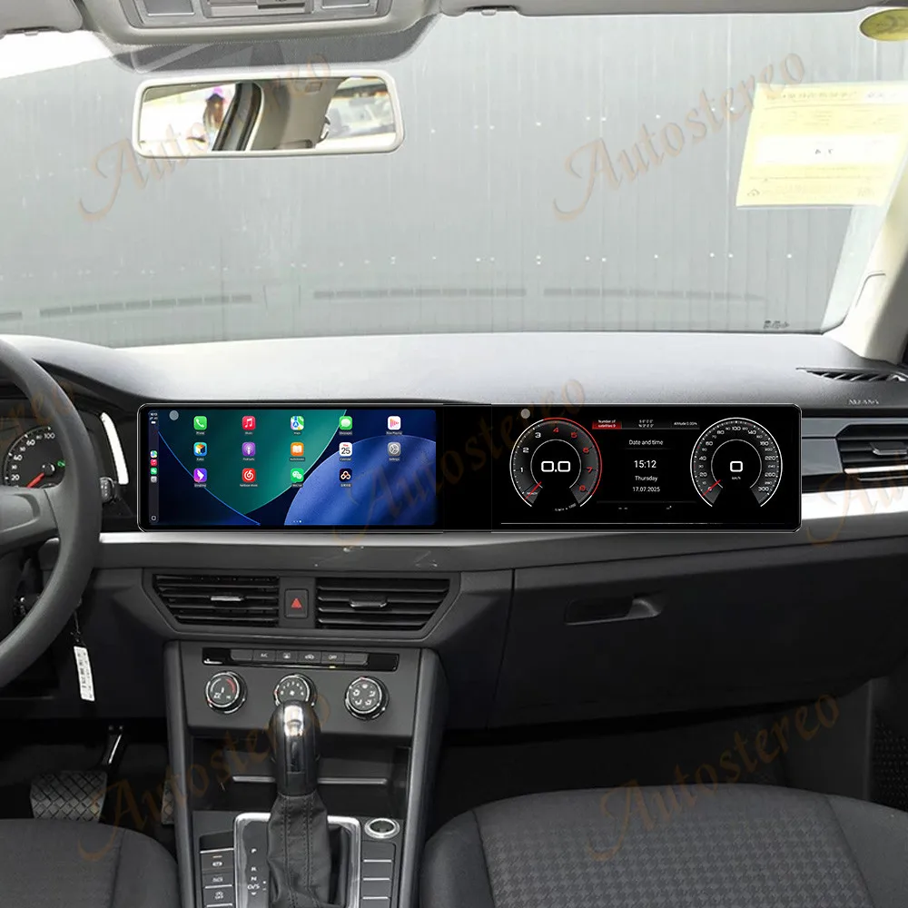 Dual-Screen Android 14 Autoradio mit Carplay für VW Polo 7 2019 2020 2021 2022 Multimedia-Player GPS-Navigation Haupteinheit Image