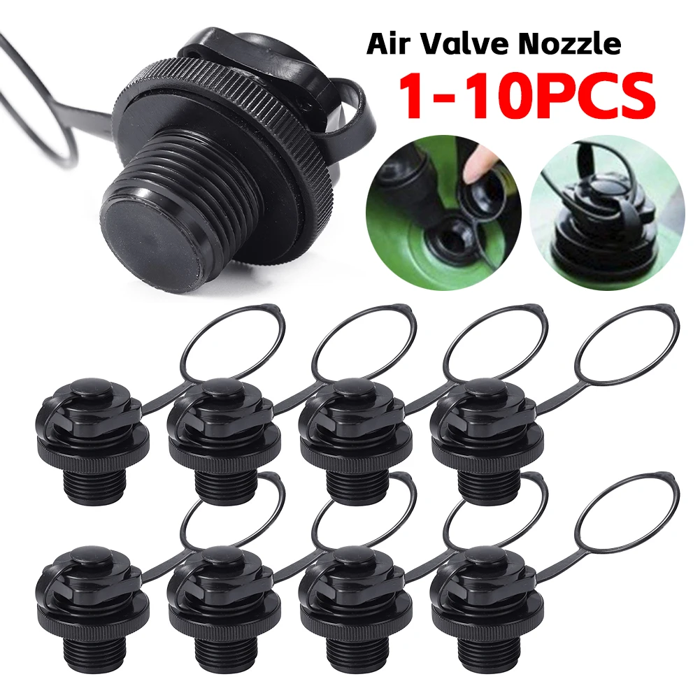 10-1PC Aufblasbares Boot Kajak Luftventil-Düsenkappe Luftmatratzen-Adapter Konverter für Matratzenventile Gummiboot-Luftdüsenkappe Image