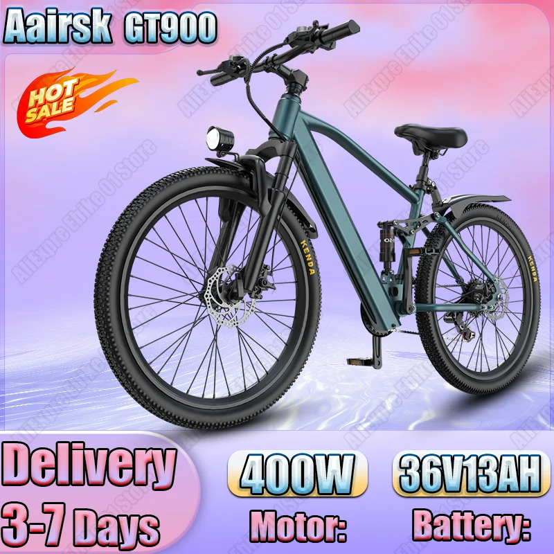 Elektrofahrrad Aaisk GT900 540W Spitzenleistung Bürstenloser Motor 36V13AH Lithium-Akku E-Bike 24 Zoll Offroad-Reifen Elektrofahrrad Image