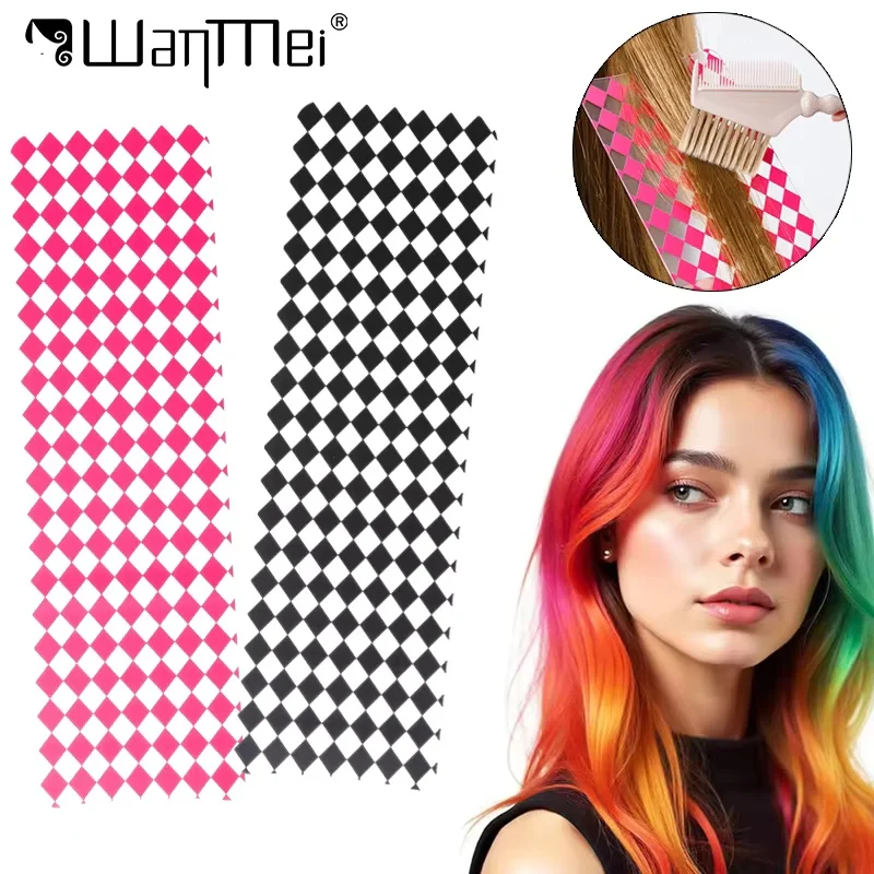 1 Stück Professionelles Acryl-Haarfärbebrett mit Diamantmuster, Balayage-Transluzenzplatte, Haarstyling-Werkzeug für Salons Image