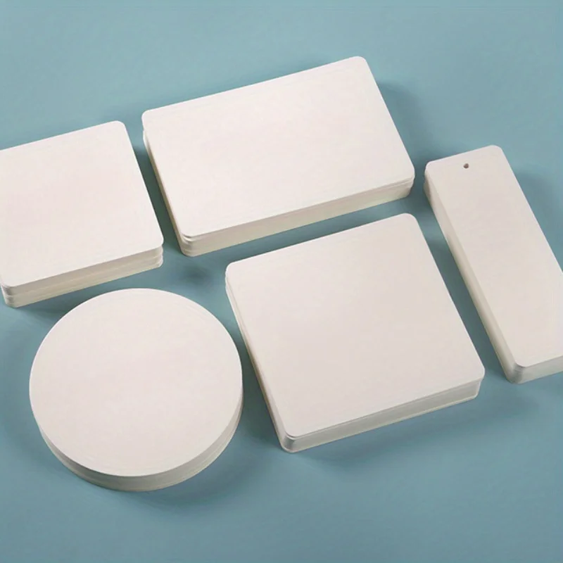 50 Blatt Kunsthandwerk-Aquarellpapier-Postkarten – verdickte, rechteckige Blankokarten zum Zeichnen, für Vokabel- und Nachrichtenkarten Image