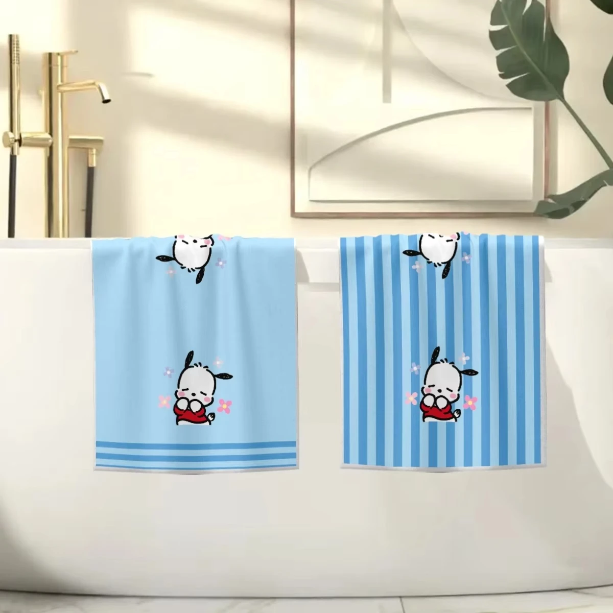 2 Stück Sanrio Pochacco Küchentücher - Ultra Weiche, Saugfähige, Schnell Trocknende Hand- und Geschirrtücher für Stilvolle Küchendekoration Image