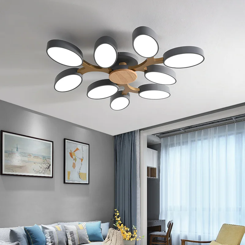 Holz kronleuchter Korridor Schlafzimmer Küche Büro Lampe blatt kronleuchter Beleuchtung wohnzimmer suspension leuchte nordic stil lampe