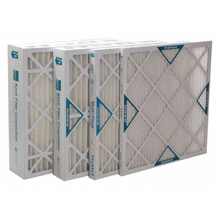KOCH FILTER 102-101-014 25x25x1 Pleated Air Filter, High Capacity, MERV 13