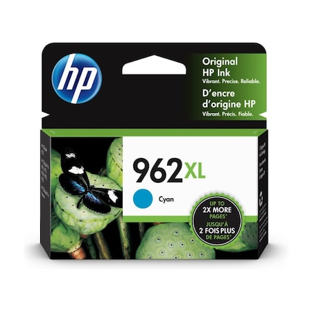 HP 3JA00AN HP 962XL, 3JA00AN Cyan Original Ink Cartridge, 1600 Yield
