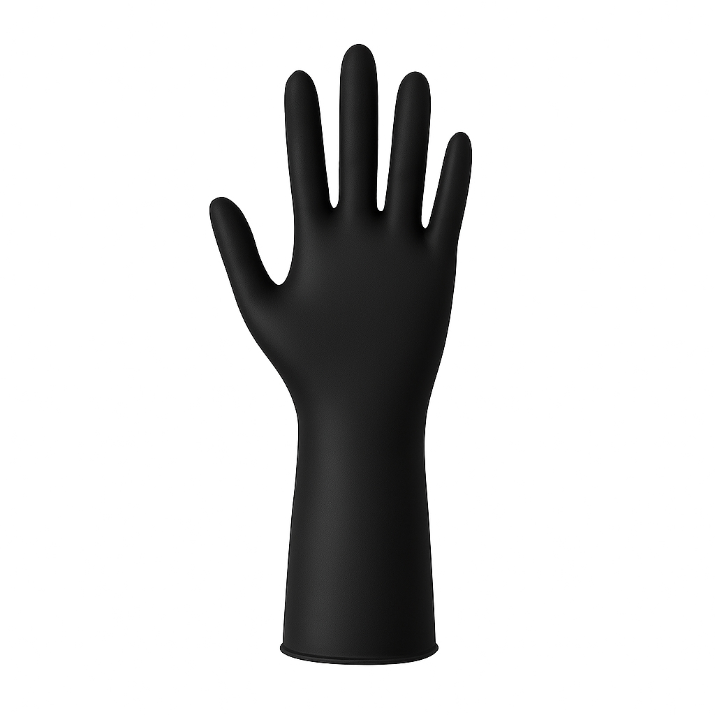 HYGOSTAR Nitrilhandschuhe Extra Safe Super Stretch Schwarz puderfrei Gr. 10/XL 100 Stück Image