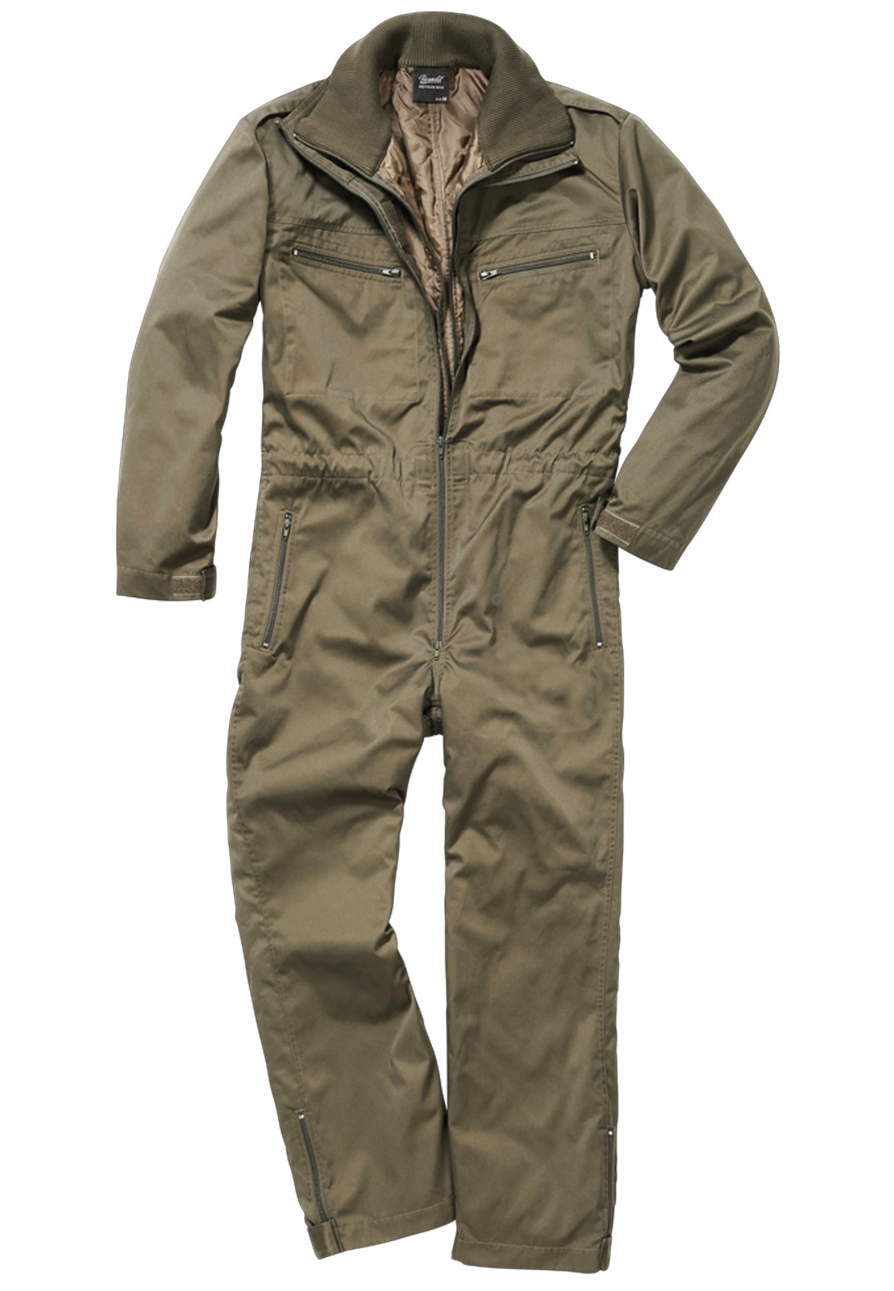 Jumpsuit BRANDIT "Brandit Herren Tank Jumpsuit", Herren, Gr. XXL, US-Größen, olive, 65% Polyester, 35% Baumwolle, unifarben, normal, Overalls Jumpsuit