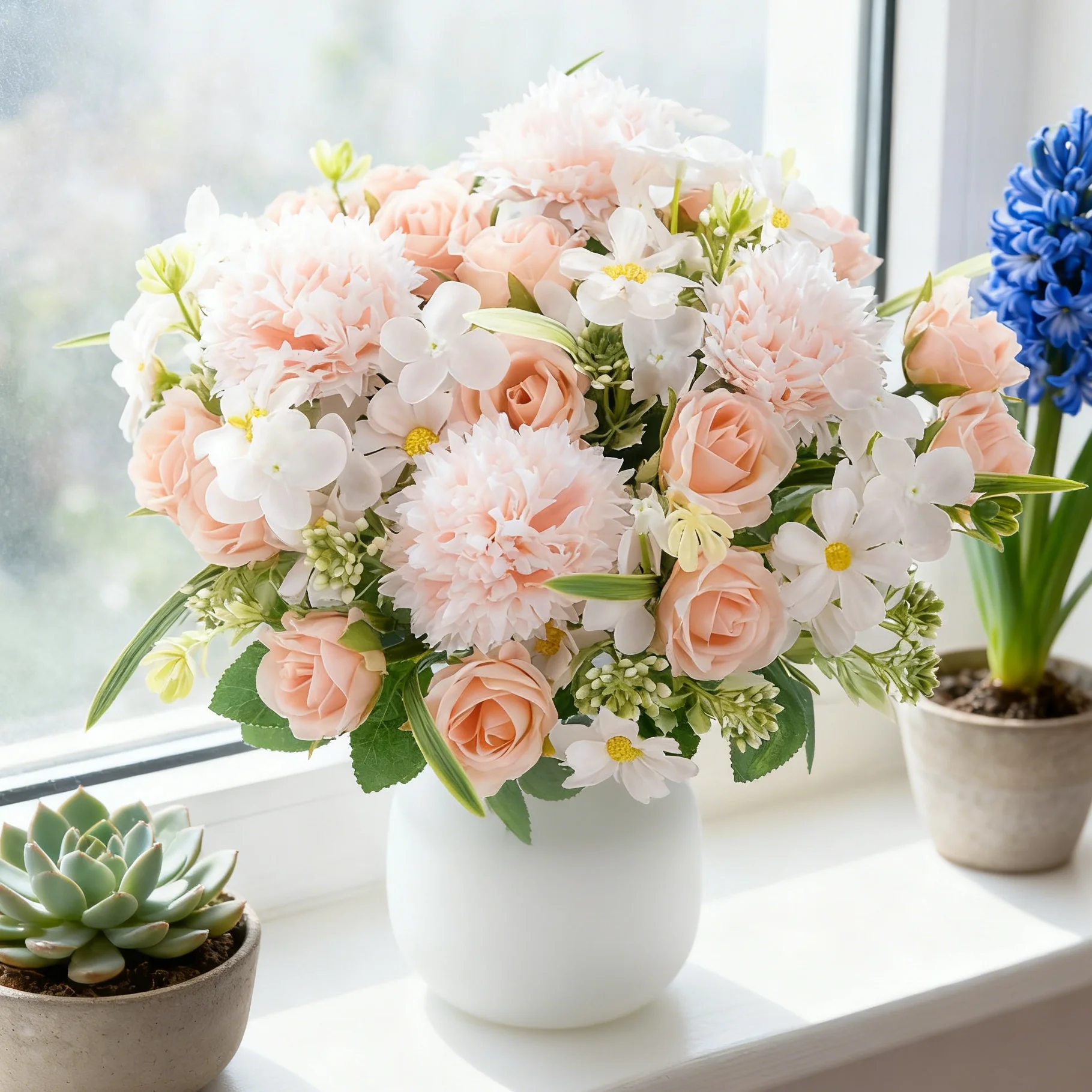 Artificial Flowers Silk Roses Wedding Wreath Home Room Festival Decora Vase Bridal Bouquet Outdoor Yard Garden Arch DIY Gifts