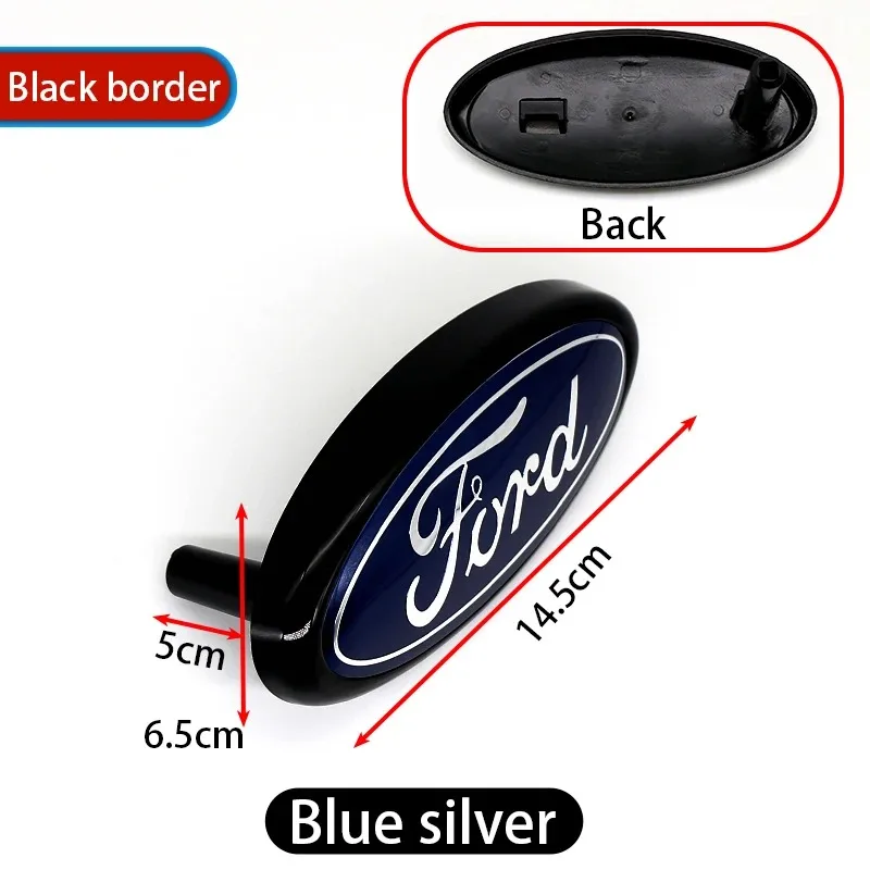 1 pz ABS 14.5 centimetri Auto Anteriore Testa Cofano Cofano Logo Baule Posteriore Distintivo Adesivo Per Ford Mondeo Focus Fusion MK2 MK4 F150 F250 Emblema