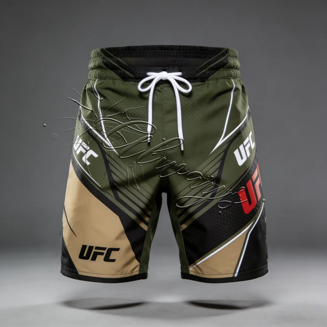 2026 Neue UFC Authentische Fighting Night Achteckiger Käfig Boxen Schnelltrocknende Atmungsaktive Shorts Herren Mode Event Sportshorts Image