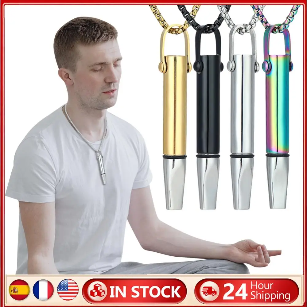 Atemwiderstand Pfeife Halskette Atem Halskette Schmuck Zubehör für Frauen Männer Geschenk Image
